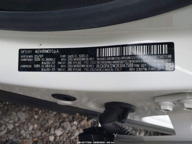 2024 ALFA ROMEO TONALE ZASPATDW2R3047588 Photo 8