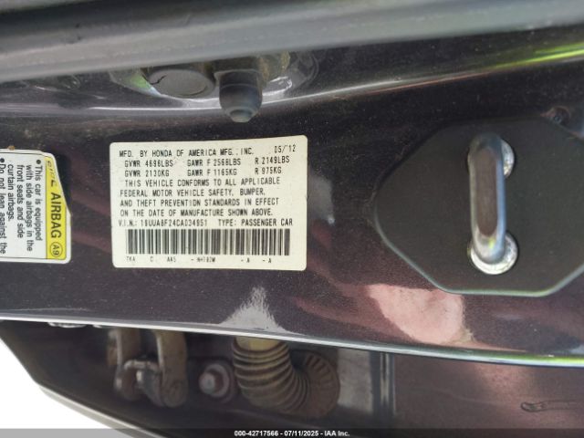 2012 ACURA TL 19UUA8F24CA034951 Photo 8