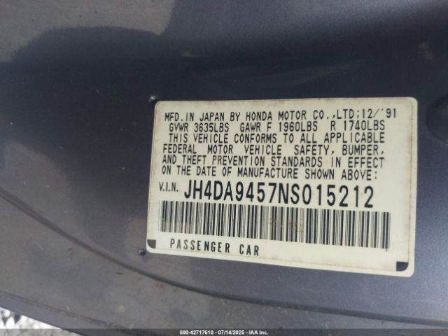 1992 ACURA INTEGRA JH4DA9457NS015212 Photo 8