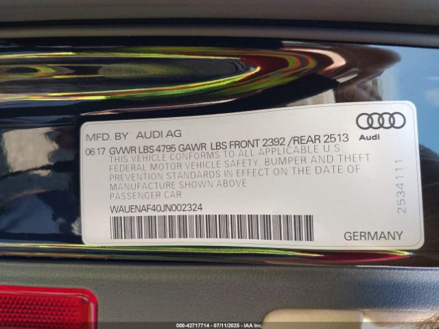 2018 AUDI A4 WAUENAF40JN002324 Photo 8
