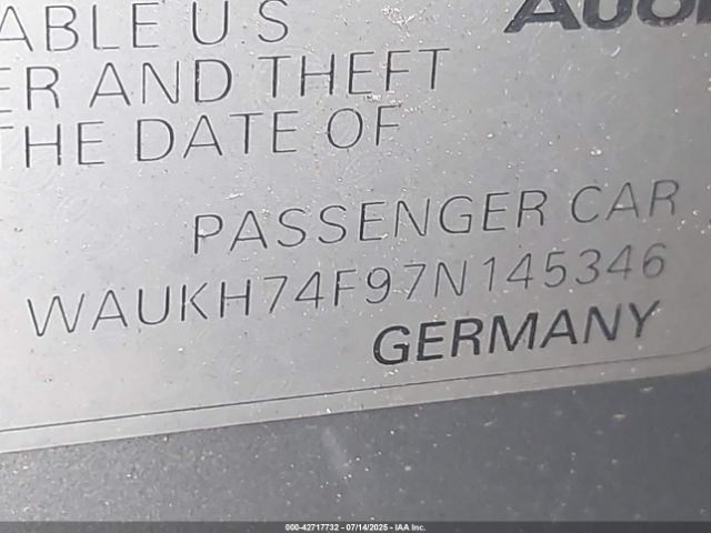 2007 AUDI A6 WAUKH74F97N145346 Photo 8