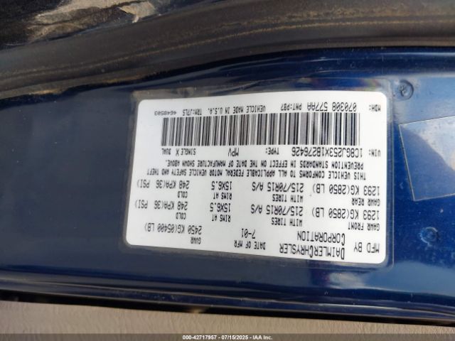 2001 CHRYSLER VOYAGER 1C8GJ253X1B276426 Photo 8