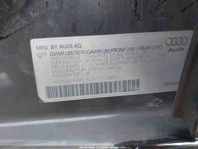 2012 AUDI A4 WAUWFAFL5CA111784 Photo 8