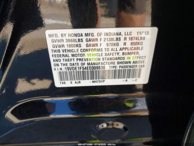 2014 ACURA ILX 19VDE1F54EE009836 Photo 8