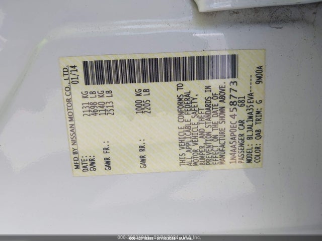 Nissan 2014 2014 1N4AA5AP0EC458773 Image 9