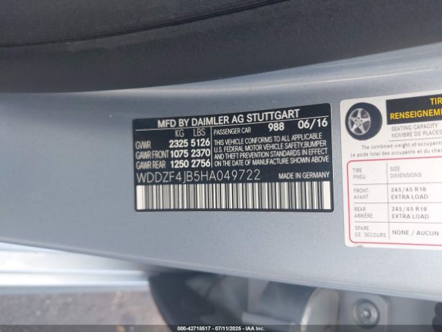2017 MERCEDES-BENZ E 300 WDDZF4JB5HA049722 Photo 8