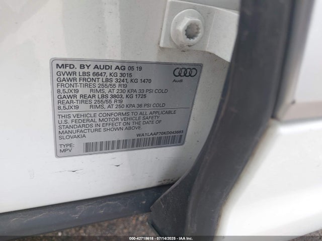 2019 AUDI Q7 WA1LAAF70KD043683 Photo 8