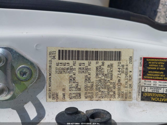 2021 NISSAN FRONTIER 1N6ED0CE1MN714470 Photo 8