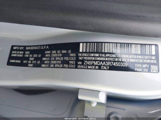 2024 MASERATI GRECALE ZN6PMDAA3R7450309 Photo 8