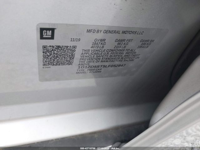 2020 CHEVROLET MALIBU 1G1ZD5ST5LF052847 Photo 8