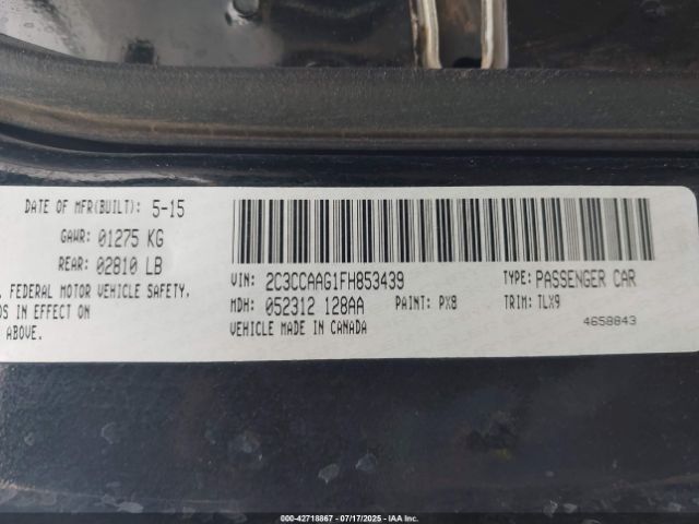 2015 CHRYSLER 300 2C3CCAAG1FH853439 Photo 8