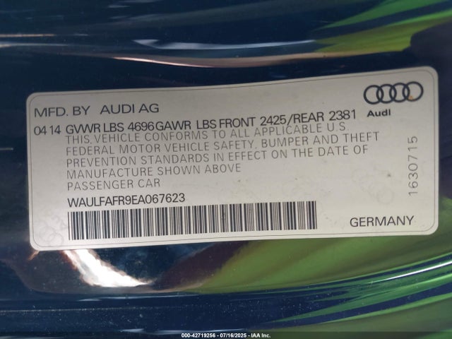 2014 AUDI A5 WAULFAFR9EA067623 Photo 8