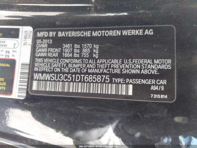 2013 MINI HARDTOP WMWSU3C51DT685875 Photo 8