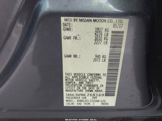 1N4AL3AP6HC268169 Nissan 2017