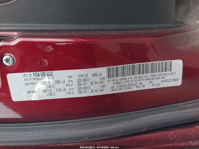 Dodge Grand Caravan 2017 2C4RDGEG1HR761213 Image 9