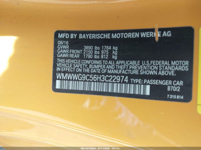 2017 MINI CONVERTIBLE WMWWG9C56H3C22974 Photo 8