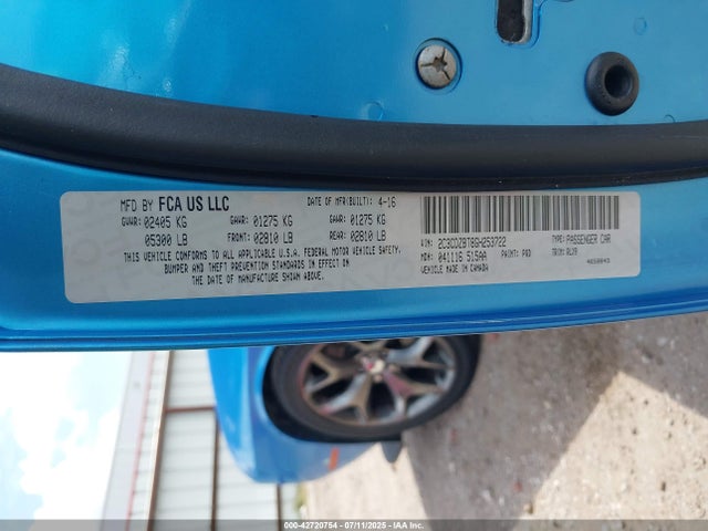 2C3CDZBT8GH253722 Dodge Challenger