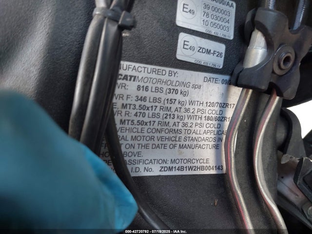 Ducati 2017 2017 ZDM14B1W2HB004143 Image 10