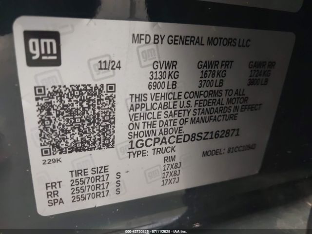 2025 CHEVROLET SILVERADO 1500 1GCPACED8SZ162871 Photo 8
