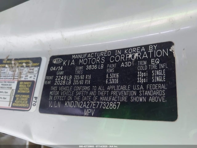 KIA dohc gdi gamma 2014 KNDJN2A27E7732867 Image 9