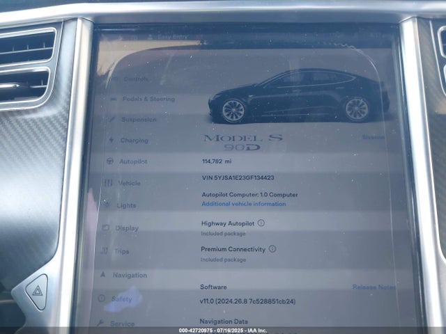 2016 TESLA MODEL S 5YJSA1E23GF134423 Photo 6