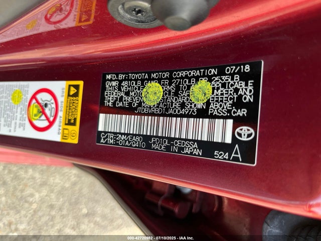 Toyota 4jm 2018 JTDBVRBD1JA004973 Image 7