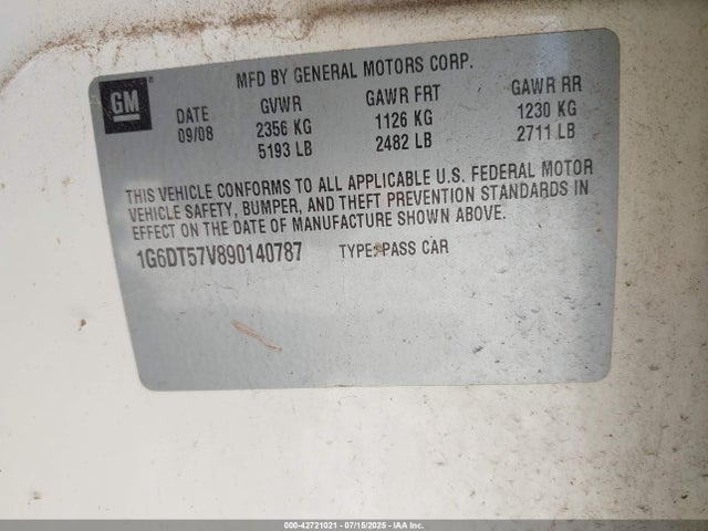 2009 CADILLAC CTS 1G6DT57V890140787 Photo 8