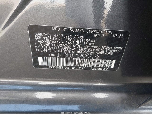 JF1GUAFC6R8907172 Subaru na