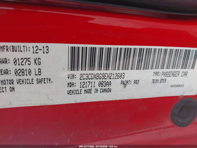 Dodge Charger 2014 2C3CDXBG9EH212603 Image 9