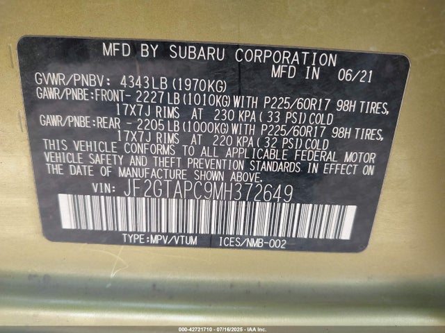 JF2GTAPC9MH372649 Subaru na