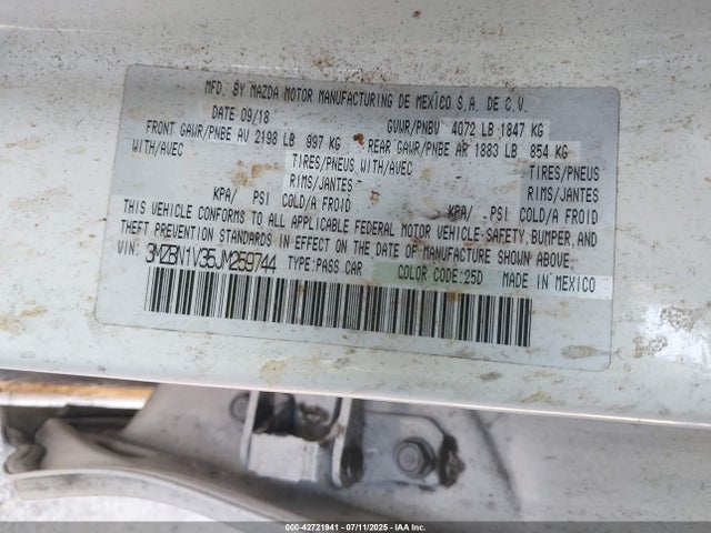 Mazda py 2018 3MZBN1V35JM259744 Image 9
