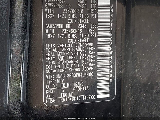 Nissan 2023 2023 JN8BT3BB3PW494480 Image 9