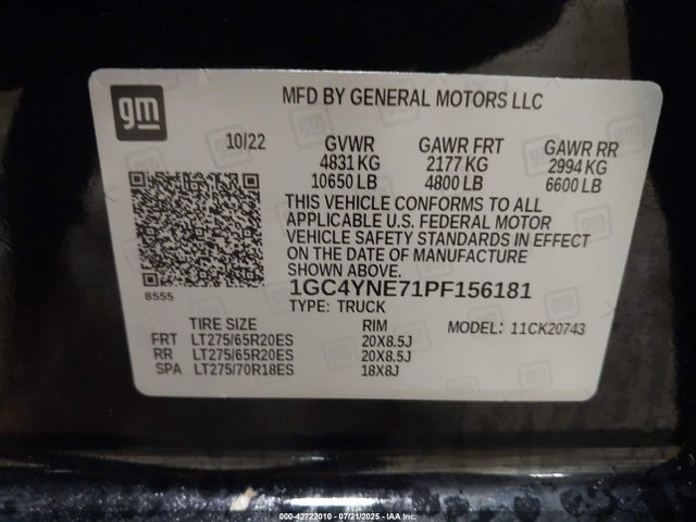 Chevrolet l8t 2023 1GC4YNE71PF156181 Image 8