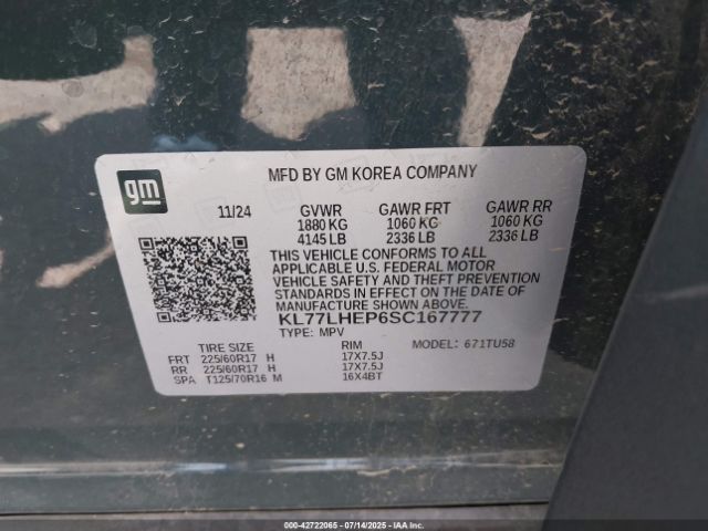 2025 CHEVROLET TRAX KL77LHEP6SC167777 Photo 8