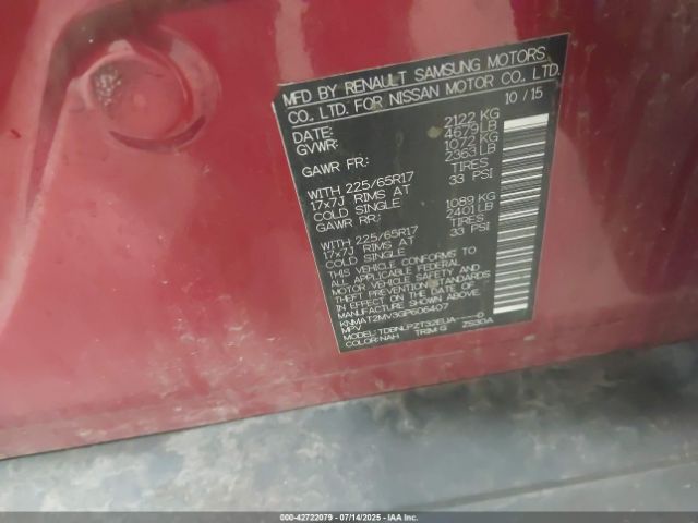 2016 NISSAN ROGUE KNMAT2MV3GP606407 Photo 8