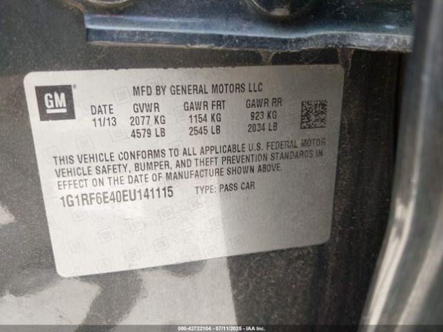2014 CHEVROLET VOLT 1G1RF6E40EU141115 Photo 8