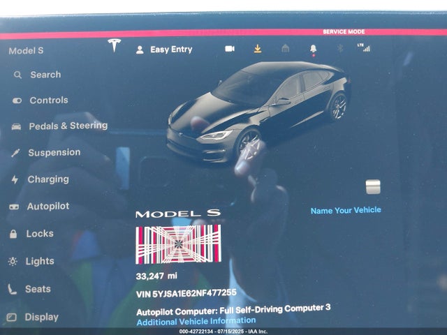 2022 TESLA MODEL S 5YJSA1E62NF477255 Photo 6