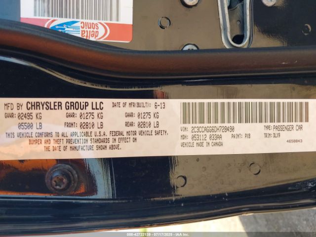 2013 CHRYSLER 300 2C3CCAGG6DH728490 Photo 8
