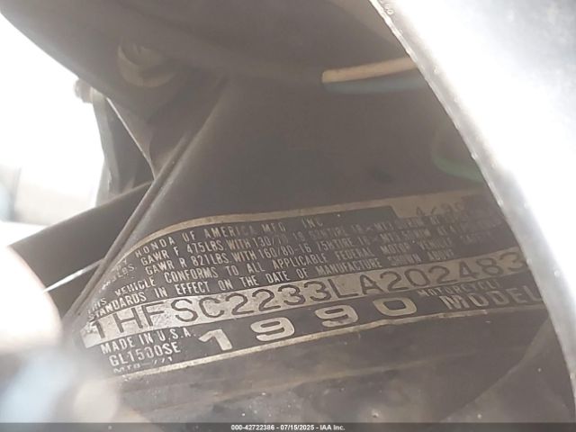 1990 HONDA GL1500 1HFSC2233LA202483 Photo 9