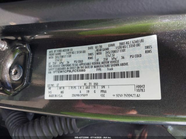 2020 FORD F-150 1FTEW1CP9LFC53080 Photo 8