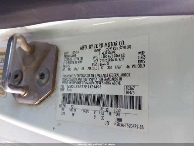 2014 FORD TRANSIT CONNECT NM0LS7E77E1171493 Photo 8