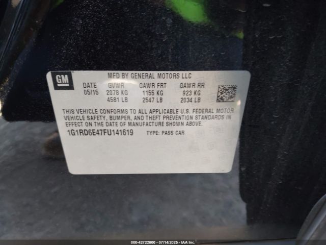 2015 CHEVROLET VOLT 1G1RD6E47FU141619 Photo 8