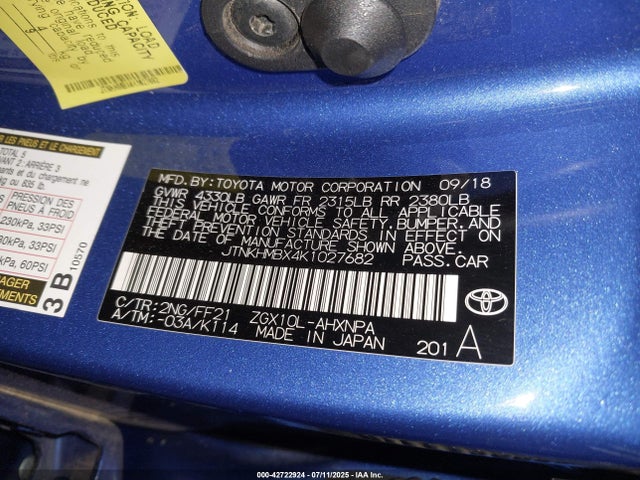 2019 TOYOTA C-HR JTNKHMBX4K1027682 Photo 8