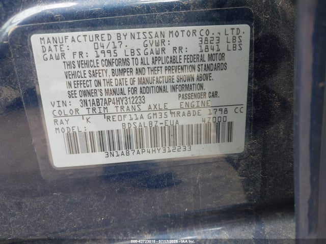 Nissan 2017 2017 3N1AB7AP4HY312233 Image 9