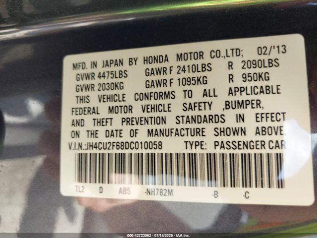 2013 ACURA TSX JH4CU2F68DC010058 Photo 8