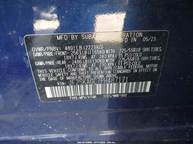 Subaru Forester Sport 2023 JF2SKAGC7PH487171 Image 9