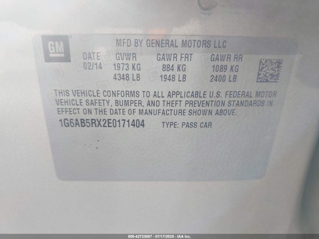 2014 CADILLAC ATS 1G6AB5RX2E0171404 Photo 8