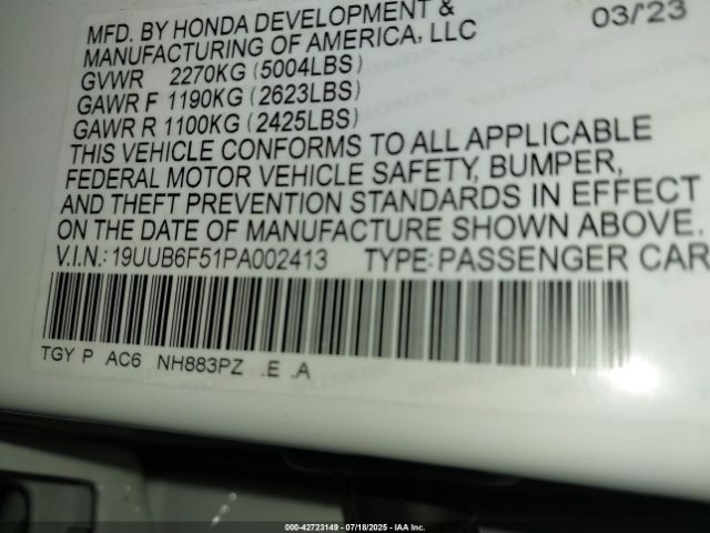 2023 ACURA TLX 19UUB6F51PA002413 Photo 8