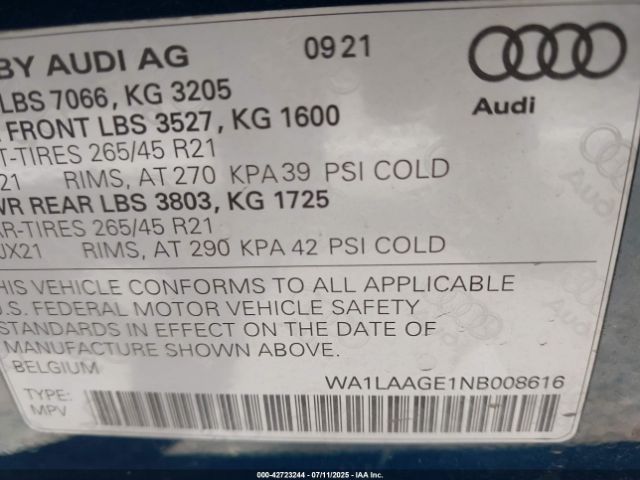 2022 AUDI E-TRON WA1LAAGE1NB008616 Photo 8
