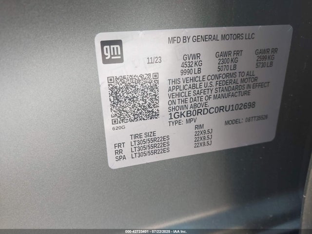 1GKB0RDC0RU102698 GMC Xrl + Etj
